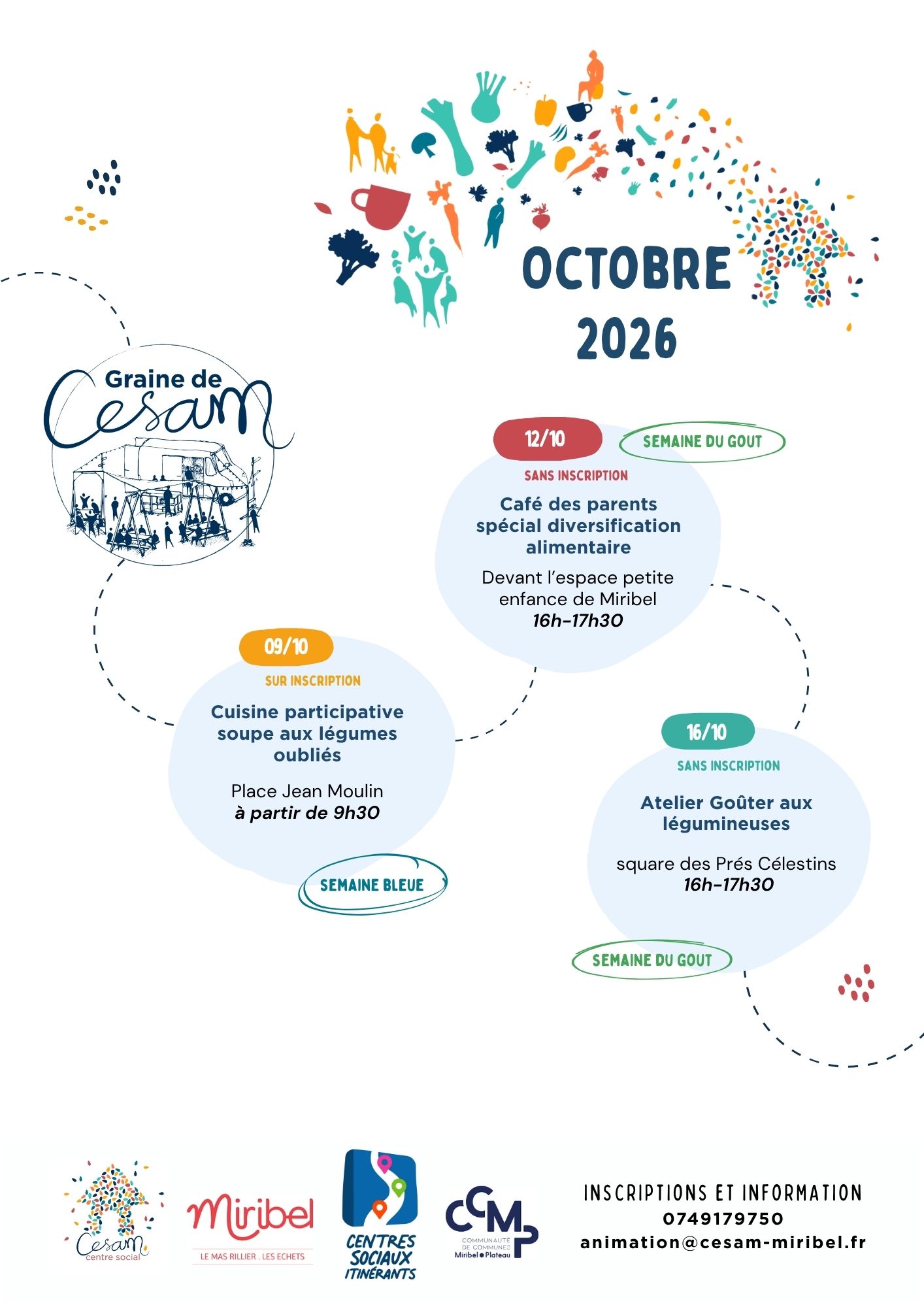 planning la Graine Octobre 2026